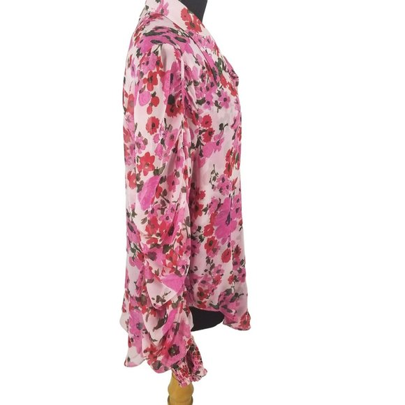Misa Los Angeles Pink Floral Blouse - Picture 13 of 15